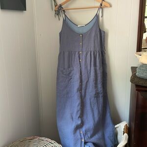 Emerson Fry Livia button linen dress